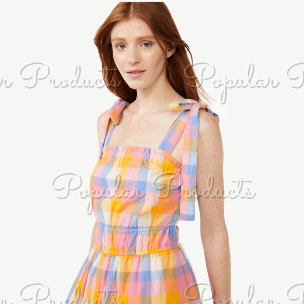 Free Assembly | Midi Sundress, Confetti Madras